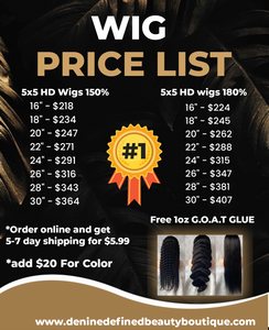 5x5 HD Closure Wigs 150%