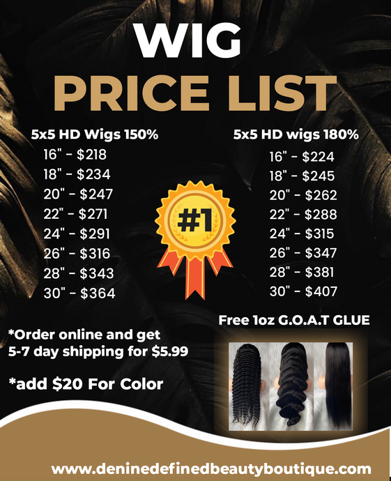 5x5 HD Closure Wigs 150%